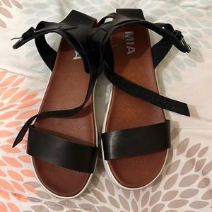 MIA black platform sandals